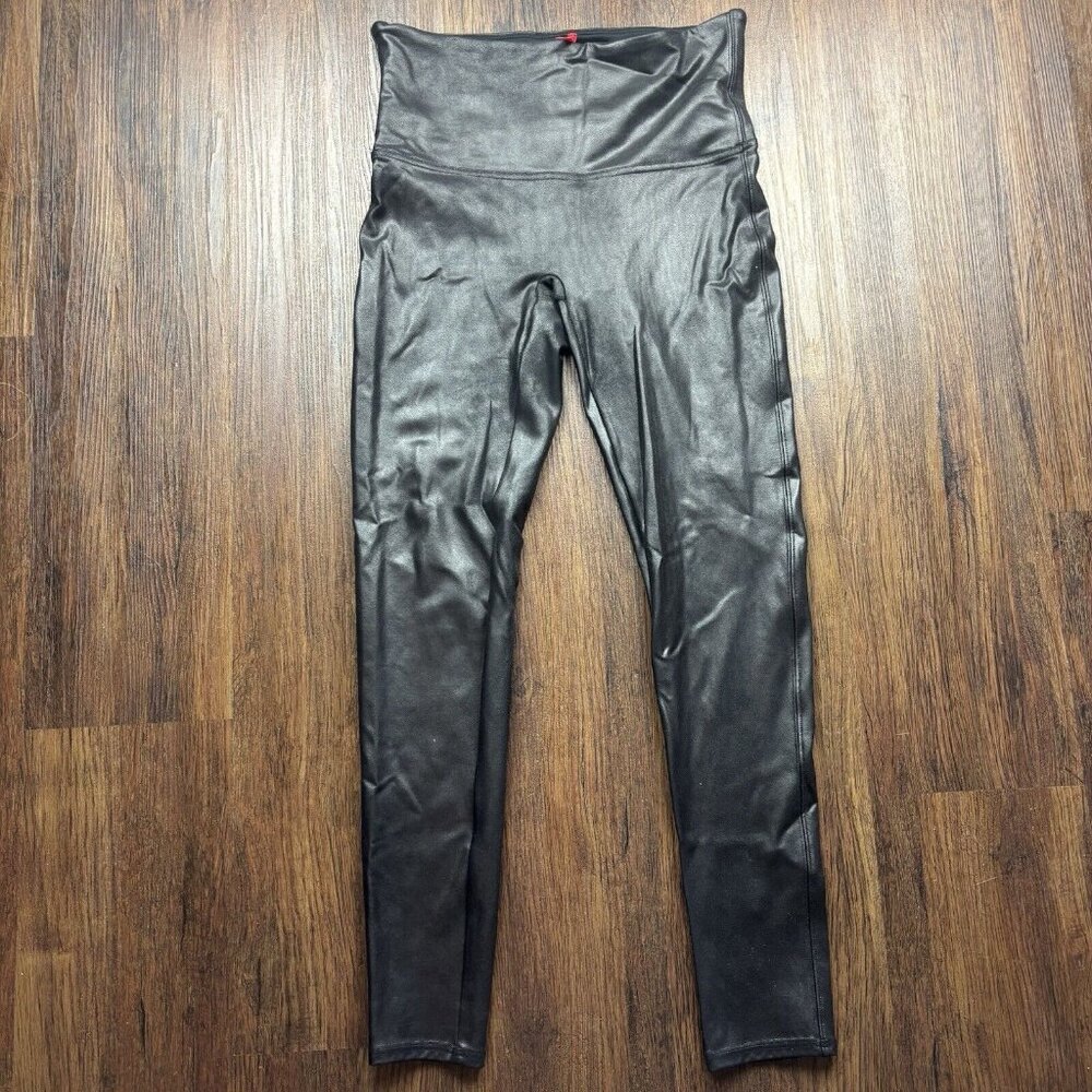 Spanx Faux Leather Leggings Black Women’s Size Extra Large